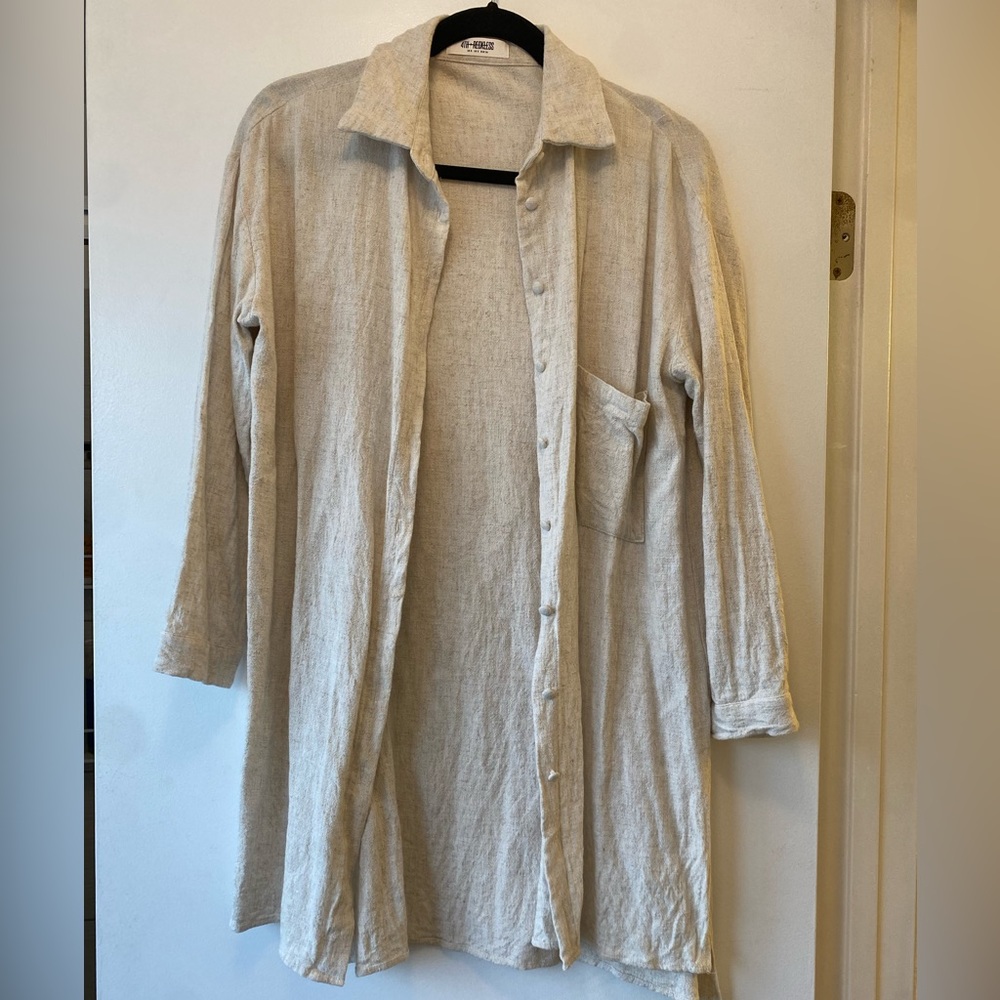 Linen and viscose button up matching set. Size S. Two piece set.